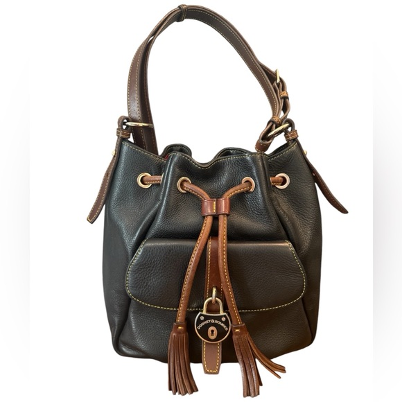Dooney & Bourke Handbags - Dooney & Bourke samba leather satchel, deep navy blue